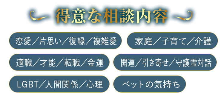 得意な相談内容